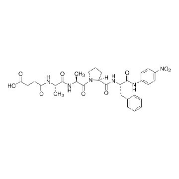 N-琥珀酰-丙酰氨-丙酰氨-脯酰氨-苯丙氨酸对硝基酰苯胺，100MG，S7388-100MG，Sigma