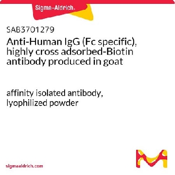 抗-人IgG（Fc特异性），高交叉吸附-生物素 山羊抗，1MG，SAB3701279-1MG，Sigma