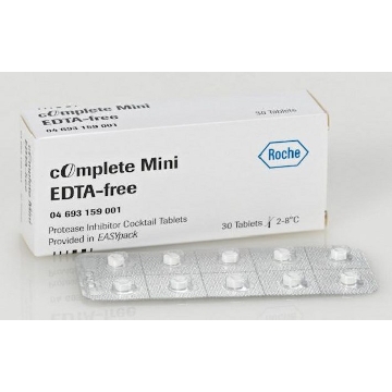 不含EDTA的cOmplete™ Mini蛋白酶抑制剂混合物，30TABLETS，4693159001，Roche