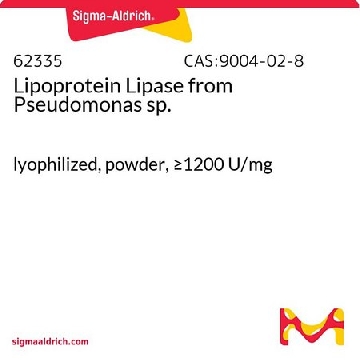 脂蛋白脂肪酶 来源于假单胞菌 属，50MG，62335-50MG，Sigma