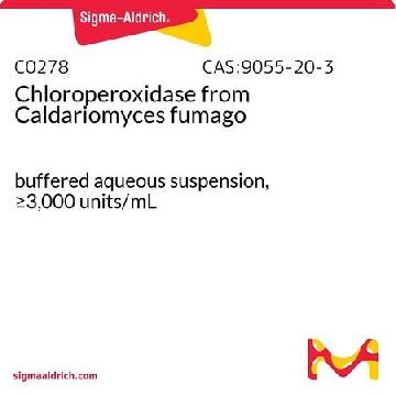 氯过氧化物酶 来源于Caldariomyces fumago，6250UNITS，C0278-6.25KU，Sigma