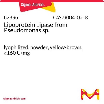 脂蛋白脂肪酶 来源于假单胞菌 属，250MG，62336-250MG-F，Sigma