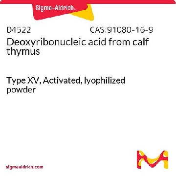 脱氧核糖核酸 来源于小牛胸腺，5MG，D4522-5MG，Sigma