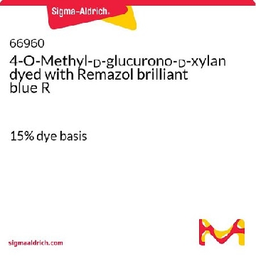4-O-甲基-ᴅ-葡萄糖醛酸-ᴅ-木聚糖，Remazol brilliant blue R染色，500MG，66960-500MG，Sigma
