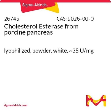 胆固醇酯酶 来源于猪胰腺，100MG，26745-100MG-F，Sigma
