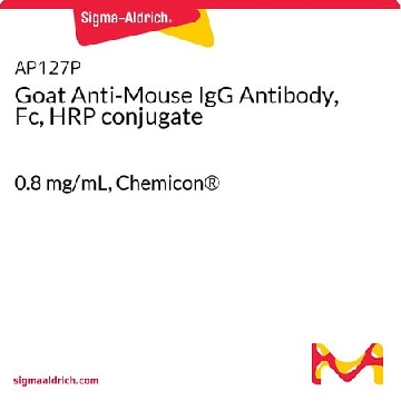山羊抗小鼠IgG抗体，Fc，HRP偶联，2ML，AP127P，Sigma