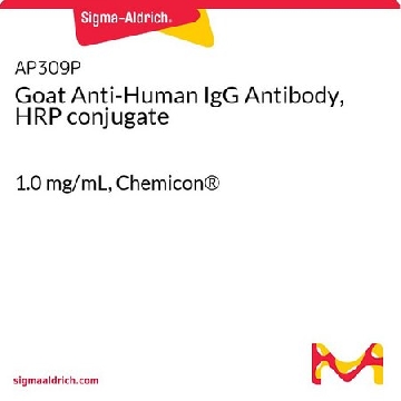 山羊抗人IgG抗体，HRP偶联，1ML，AP309P，Sigma