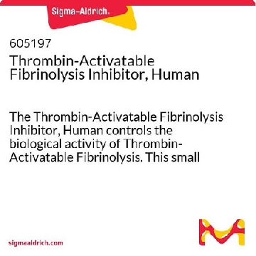 Thrombin-Activatable Fibrinolysis Inhibitor, Human，50UG，605197-50UGCN，Sigma