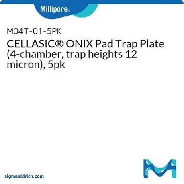CELLASIC® ONIX Pad Trap Plate (4-chamber, trap heights 12 micron), 5pk，5PACK，M04T-01-5PK，Sigma