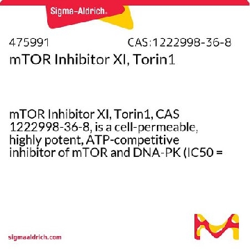 mTOR抑制剂XI，Torin1，10MG，475991-10MGCN，Sigma