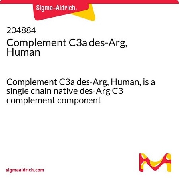 Complement C3a des-Arg, Human，50UG，204884-50UGCN，Sigma